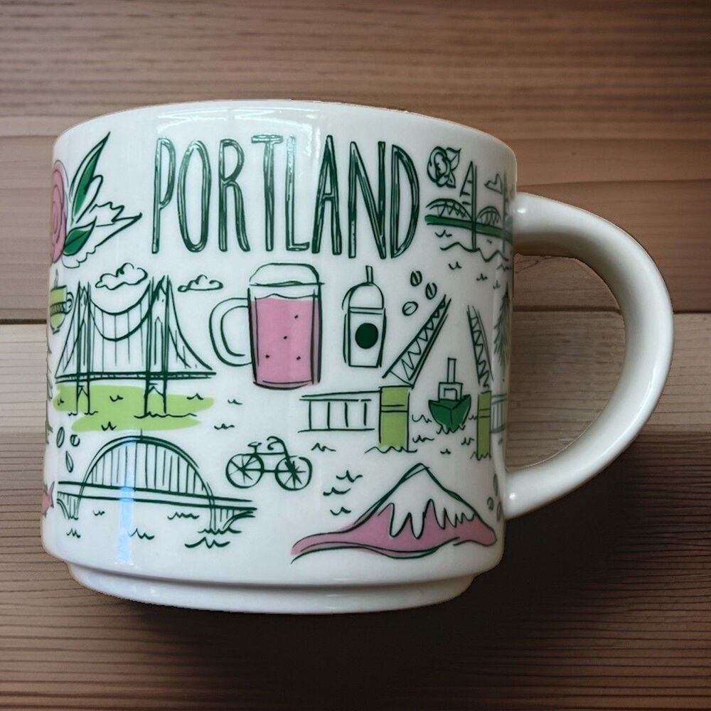 New Starbucks Been There Series PORTLAND OR 14oz Coffee Mug 2018 Unused No Box